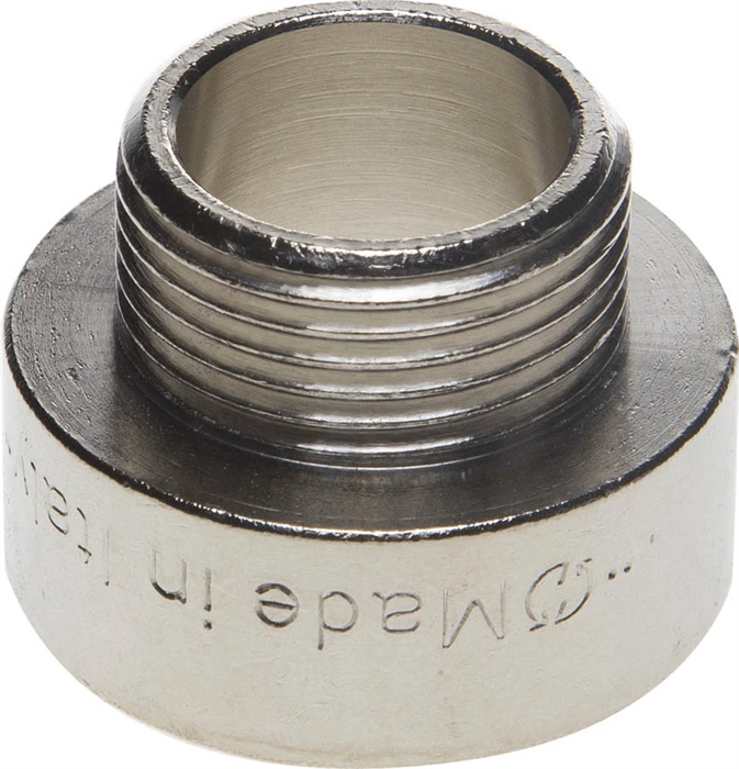 GENERAL FITTINGS 1"х3/4", никелированная латунь, переходник удлиненный цилиндрический 51083-1-3/4 - фото 100096