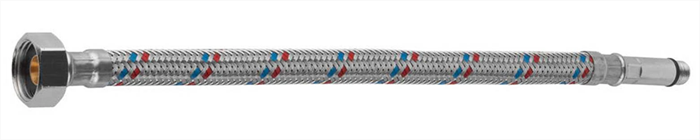 ЗУБР 1/2", 1.2 м, оплетка из нерж. стали, укороченная для воды к смесителям, подводка гибкая 51003-120 - фото 100147