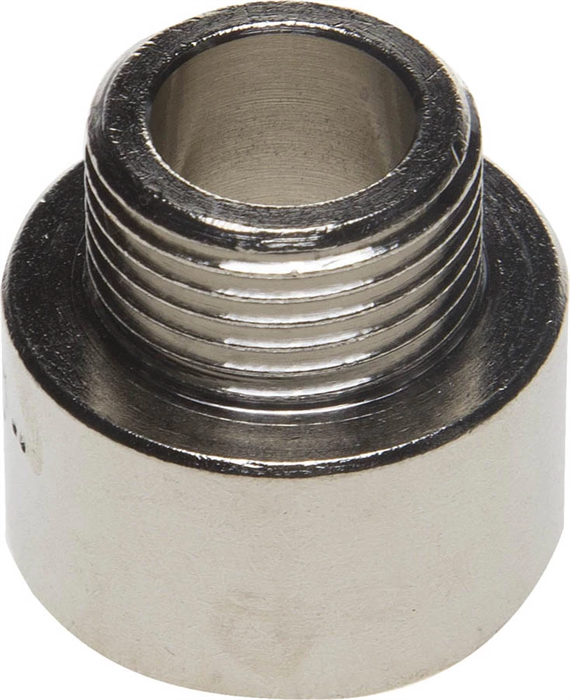 GENERAL FITTINGS 1/2"х3/8", никелированная латунь, переходник удлиненный цилиндрический 51083-1/2-3/8 - фото 100855
