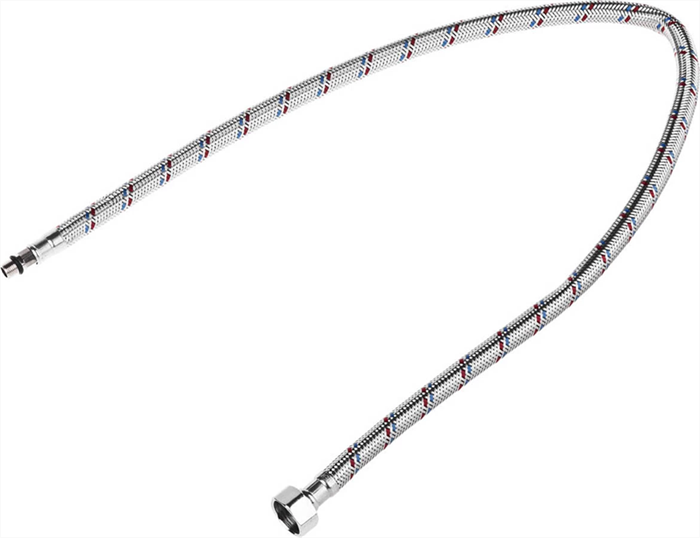 STAYER 1/2", 0.8 м, оплетка из нерж. стали, укороченная для воды к смесителям, подводка гибкая 51016-080 - фото 100992