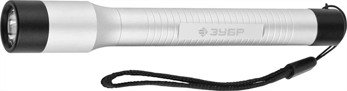 ЗУБР 1 LED, 2хААА, 0,5 Вт, металлик, фонарь светодиодный 56219 - фото 102971