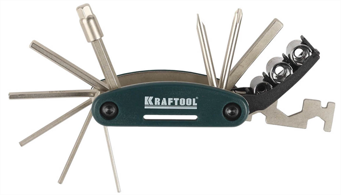 KRAFTOOL 16-в-1, набор для обслуживания велосипеда 26182-H16 EXPERT - фото 107487