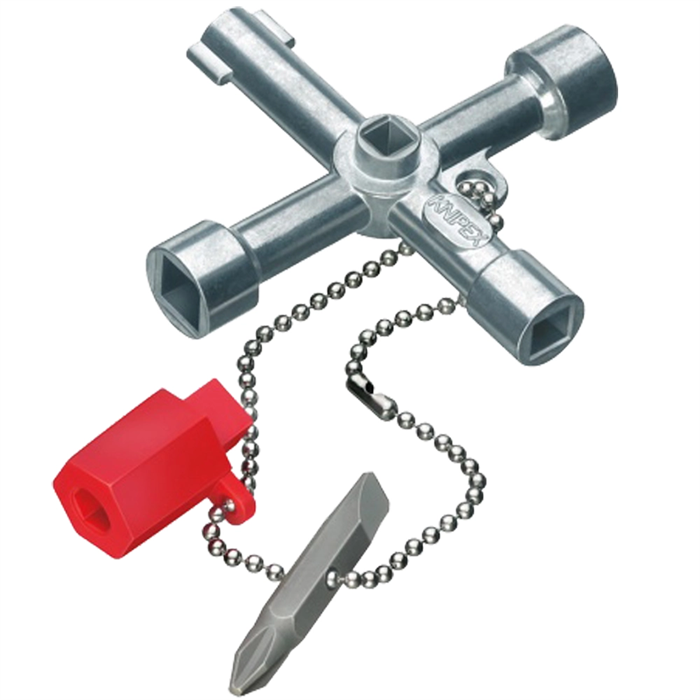 KNIPEX 76 мм (3/9 мм), ключ для электрошкафов TwinKey® KN-001103 - фото 108091