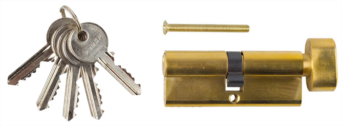 ЗУБР 80 мм, 5-PIN, 5 шт., тип ключ-защелка, механизм цилиндровый 52103-80-1 - фото 109188