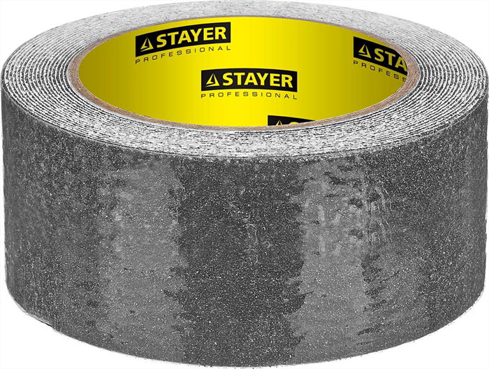 STAYER 50 мм х 5м, черная, лента клейкая противоскользящая (скотч) 12270-50-05 - фото 109339