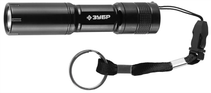 ЗУБР 1 LED, 1хАА, черный, фонарь светодиодный 56220-BK - фото 109755