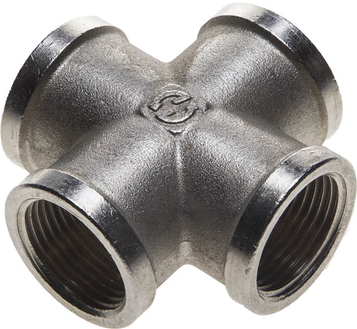 GENERAL FITTINGS 3/4", никелированная латунь, крестовина 51048-3/4 - фото 110191