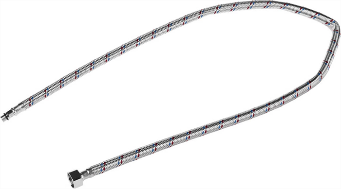 STAYER 1/2", 1 м, оплетка из нерж. стали, укороченная для воды к смесителям, подводка гибкая 51016-100 - фото 110270