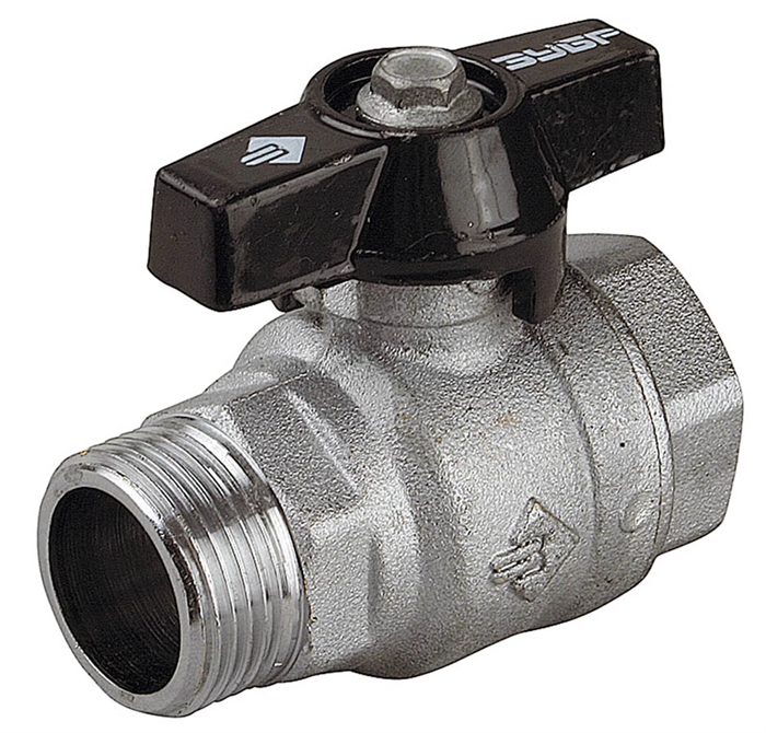 ЗУБР d 3/4", ручка "бабочка", кран шаровой полнопроходной "мама-папа" 4-51324-C-3/4 - фото 110272