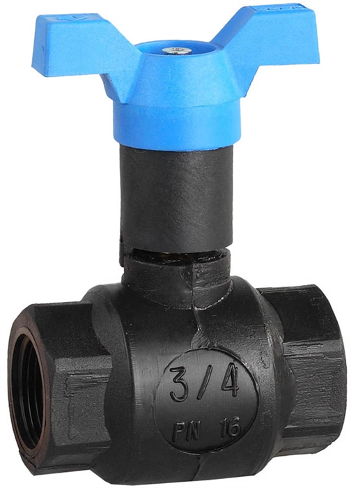 ЗУБР d 3/4", ручка "бабочка", кран шаровой полнопроходной "мама-мама" 4-51530-PA-3/4 - фото 110343