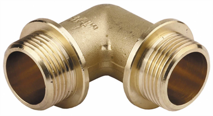 GENERAL FITTINGS 3/4", латунь с никелированным покрытием, "штуцер - штуцер", уголок 51071-S/S-3/4 - фото 110527