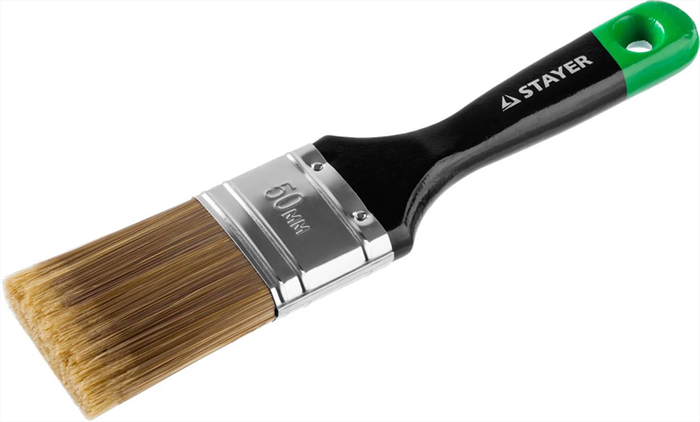 STAYER 50 мм, 2", щетина искусственная, деревянная ручка, кисть плоская KANEKARON-EURO 0106-050 - фото 110767