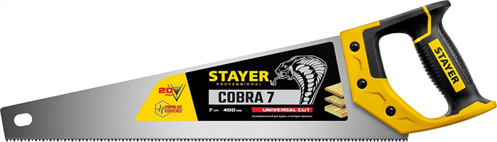 STAYER 7 TPI, 400 мм, ножовка универсальная (пила) Cobra 7 1510-40_z02 - фото 110813