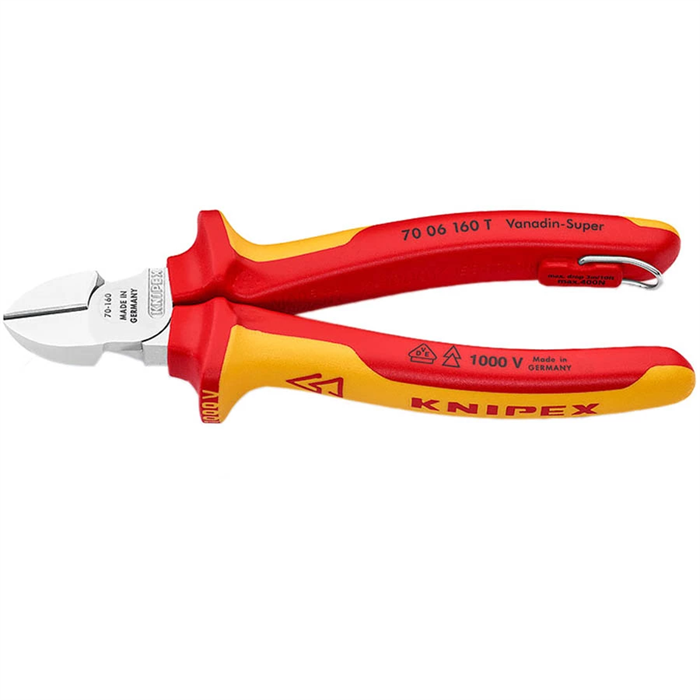 KNIPEX 160 мм, кусачки боковые (бокорезы) KN-7006160TBK - фото 110926