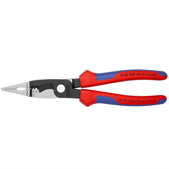 KNIPEX 200 мм, плоскогубцы электромонтажные KN-1382200 - фото 111091