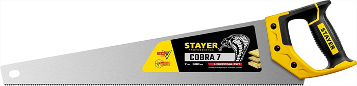 STAYER 7 TPI, 500 мм, ножовка универсальная (пила) Cobra 7 1510-50_z02 - фото 111757