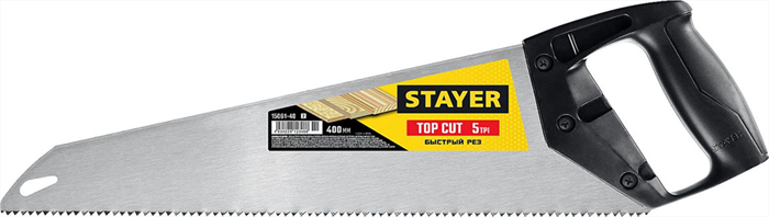 STAYER 5 TPI, 400 мм, ножовка ударопрочная (пила) TopCut 15061-40_z02 - фото 112760