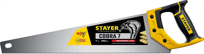 STAYER 7 TPI, 450 мм, ножовка универсальная (пила) Cobra 7 1510-45_z02 - фото 113268