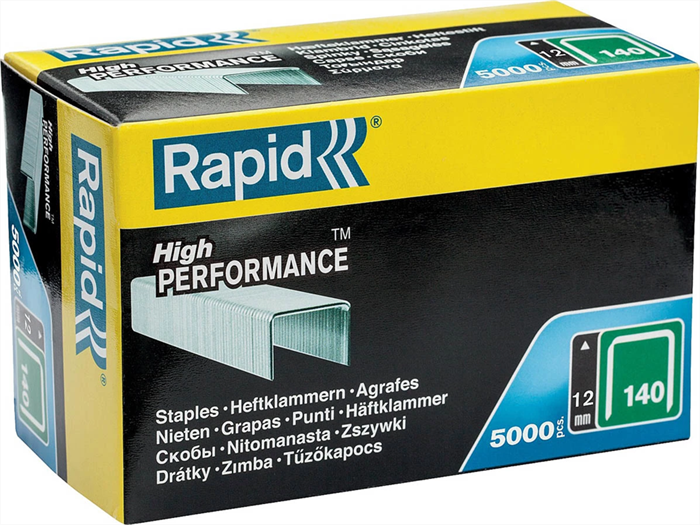 RAPID тип 140 (G / 11 / 57), 12 мм, 5000 шт., супертвердые, профессиональные, плоские скобы 11912311 - фото 113501
