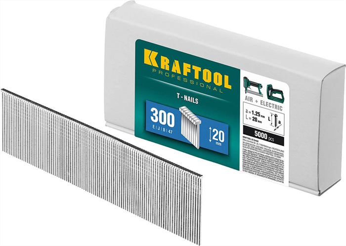 KRAFTOOL гвозди тип 300, 20 мм, гвозди для нейлера 31785-20 - фото 113823
