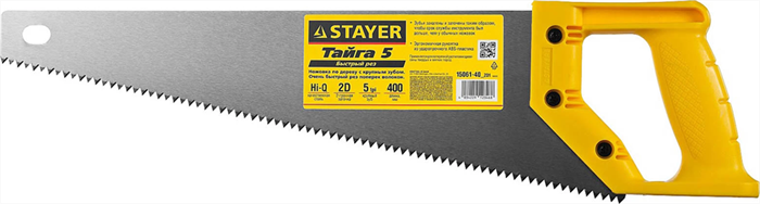STAYER 5 TPI, 400 мм, ножовка ударопрочная 15061-40_z01 - фото 113849