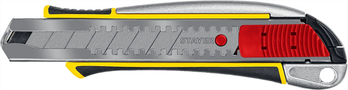 STAYER 18 мм, сегментированное лезвие, металлический, автостоп KSM-18A, нож 09143_z01 - фото 114416