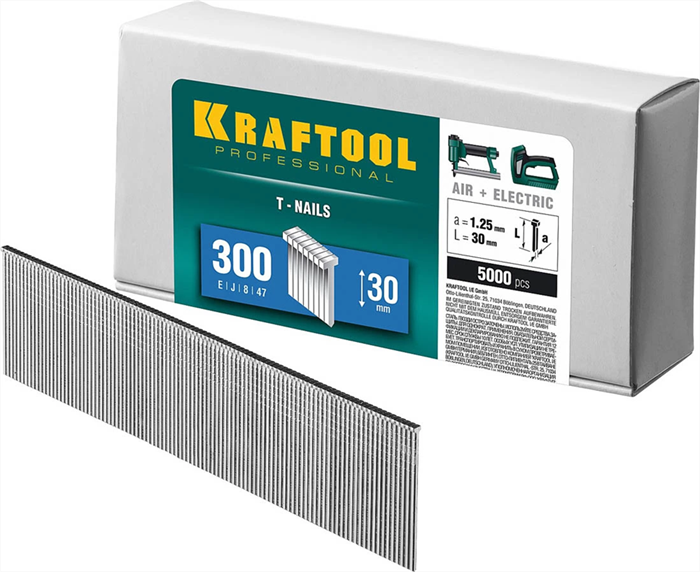 KRAFTOOL гвозди тип 300, 30 мм, гвозди для нейлера 31785-30 - фото 116156