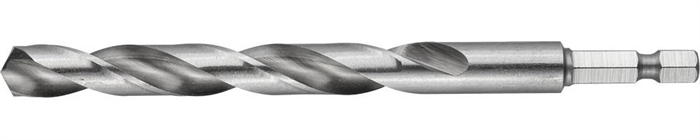 ЗУБР d 10 x 133 мм, НЕХ 1/4", класс A, Р6М5, сверло спиральное по металлу 29623-133-10 - фото 120641