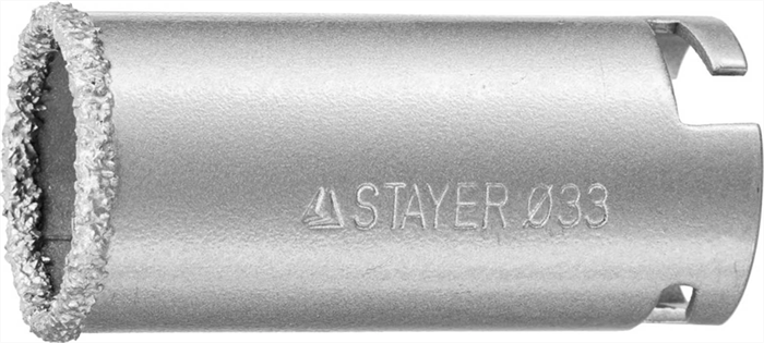 STAYER d 33 мм, L - 55 мм, карбид-вольфрамовая крошка, кольцевая коронка 33345-33 - фото 122588