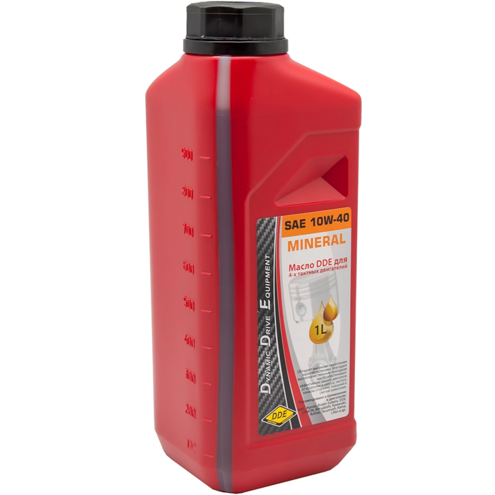 DDE минеральное, 10W-40, масло для 4-х тактных двигателей M-SAE10W-40 - фото 124192