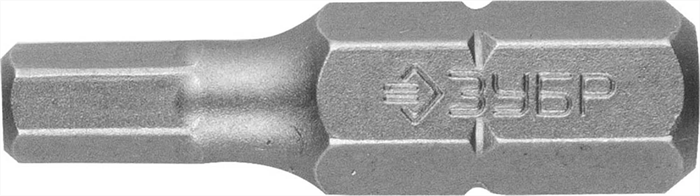ЗУБР HEX4, 25 мм, 2 шт., биты кованые МАСТЕР 26007-4-25-2 - фото 124350