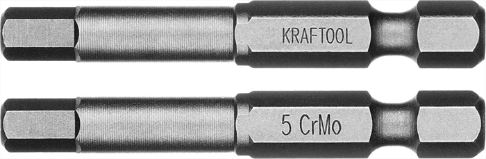 KRAFTOOL HEX5, 50 мм, 2 шт., кованые профессиональные биты X-DRIVE 26127-5-50-2 - фото 124690