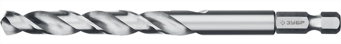 ЗУБР d 10 x 133 мм, НЕХ 1/4", класс A, Р6М5, сверло спиральное по металлу 29623-10 Профессионал - фото 127284