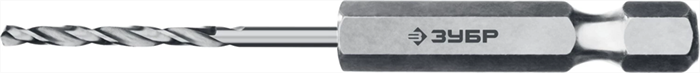 ЗУБР d 2 x 69 мм, НЕХ 1/4", класс A, Р6М5, сверло спиральное по металлу 29623-2 Профессионал - фото 127413