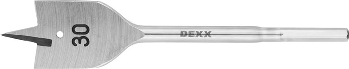 DEXX  30 x 152 мм, шестигранный хвостовик, сверло перовое по дереву 2945-30 - фото 127561