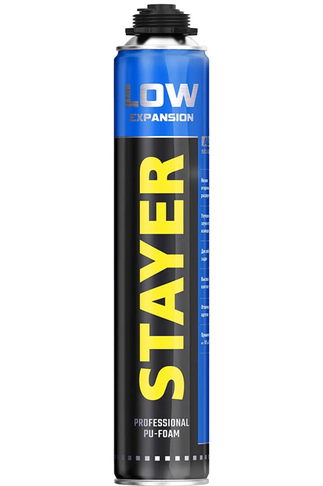 STAYER 750 мл, выход до 65 л, пистолетная, монтажная пена 41136 - фото 132380