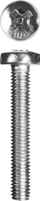 ЗУБР M4 x 16 мм, 16 шт., полусферическая головка, винт DIN 7985 4-303156-04-016 - фото 132490