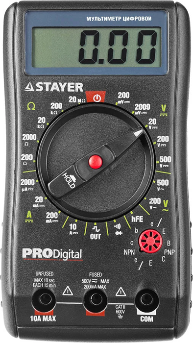 STAYER мультиметр цифровой PRODigital 45310 - фото 134706