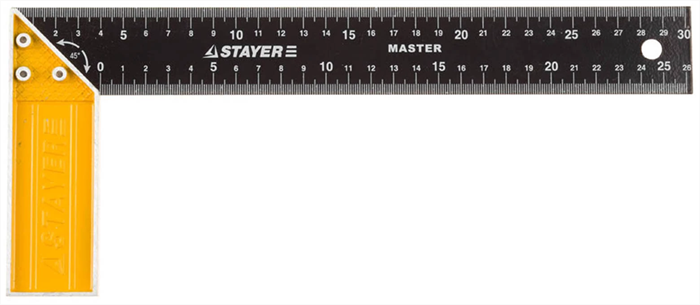 STAYER 300 х 25.5 х 0.8 мм, стальное полотно, угольник столярный 3430-30_z01 - фото 134785