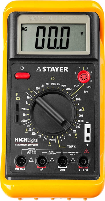STAYER мультиметр цифровой HIGHDigital 45320-T - фото 134889