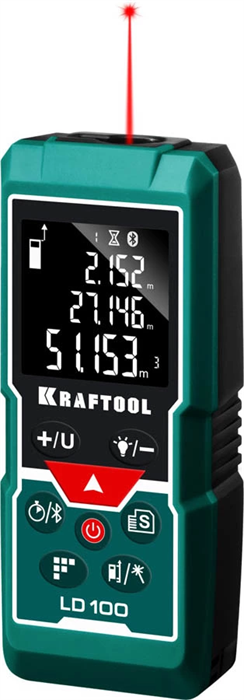 KRAFTOOL дальность 5 см - 100 м, точность 1,5 мм, лазерный дальномер 34765 - фото 135480