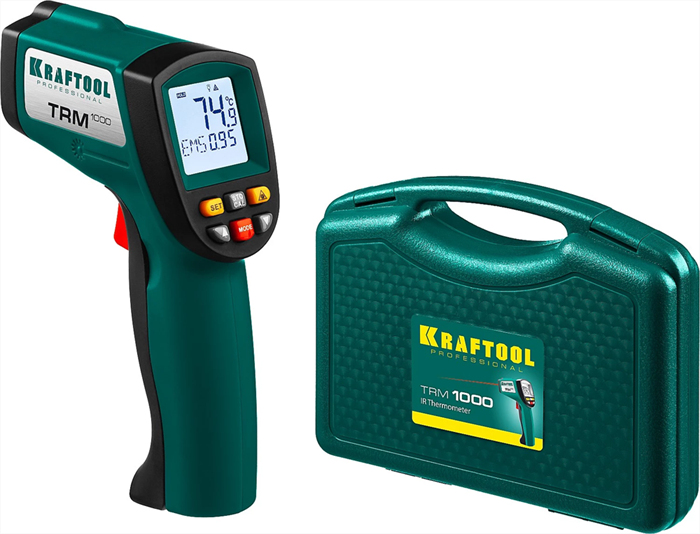KRAFTOOL -50°С +950°С, TRM-1000, пирометр инфракрасный 45703-950 - фото 135504
