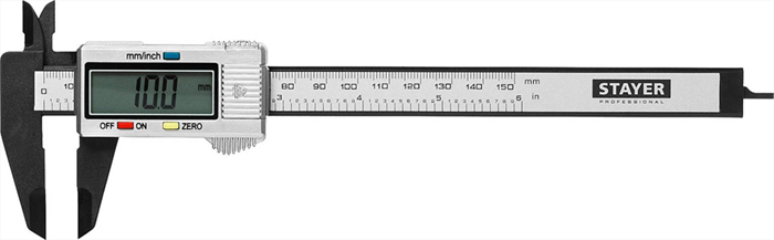 STAYER 150 мм, штангенциркуль электронный 34411-150 - фото 136291