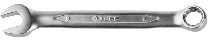 ЗУБР 9 мм, комбинированный гаечный ключ 27022-09 - фото 136581