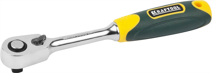 KRAFTOOL 1/4", 60 зубцов, Cr-V сталь, трещотка для торцовых головок 27794-1/4_z02 - фото 136582