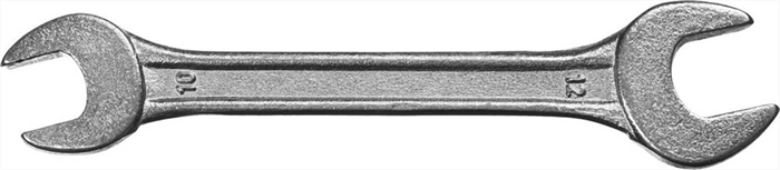 СИБИН 10х12 мм, оцинкованный, гаечный ключ рожковый 27014-10-12 - фото 136705