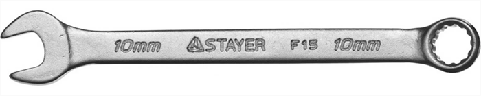 STAYER 10 мм, комбинированный гаечный ключ 27085-10 - фото 136822