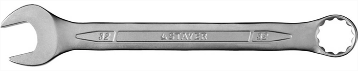 STAYER 32 мм, Cr-V сталь, хромированный, гаечный ключ комбинированный 27081-32 Professional - фото 136886