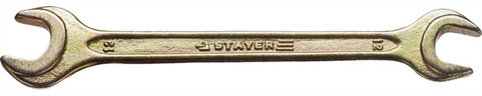 STAYER 12х13 мм, оцинкованный, гаечный ключ рожковый 27038-12-13 - фото 137002