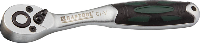 KRAFTOOL 1/4", 72 зубца, Cr-V сталь, цельнометаллическая, трещотка для торцовых головок 27795-1/4_z01 - фото 137066